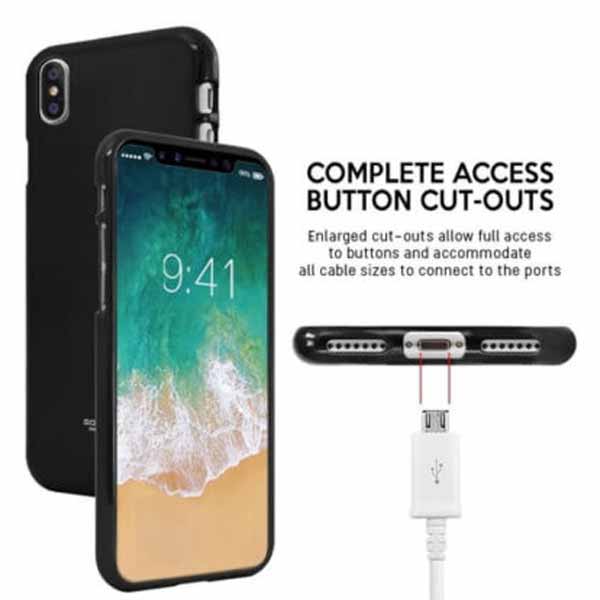 Soka Max Jelly Back Case For iPhone XS - Black - Image 1