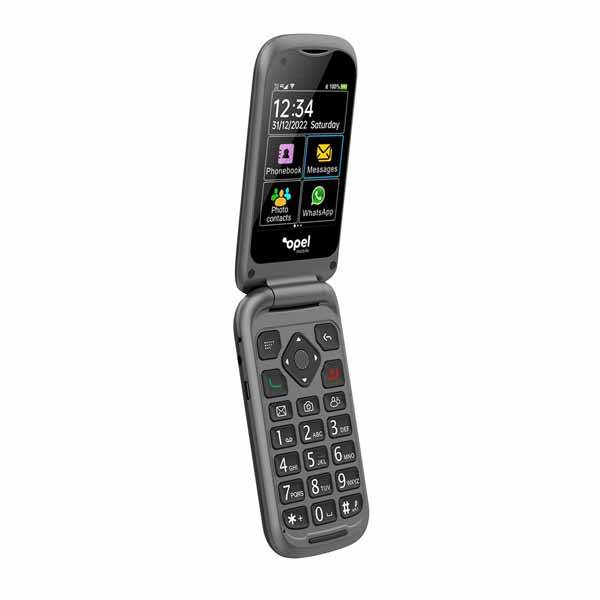 Opel Mobile TouchFlip 4G (2.8-inch, Big Button, Flip Phone) - Black - Phone Parts Warehouse