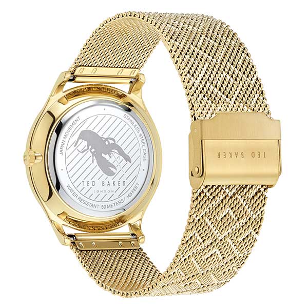 Ted Baker Manhatt Gold Mesh Watch (BKPMHS003)