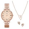 Fossil Jacqueline Three-Hand Date Rose Gold-Tone Stainless Steel Women's Watch (ES5252SET)