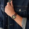 Fossil Blue Three-Hand Date Brown Eco Leather Men's Watch (FS5961)