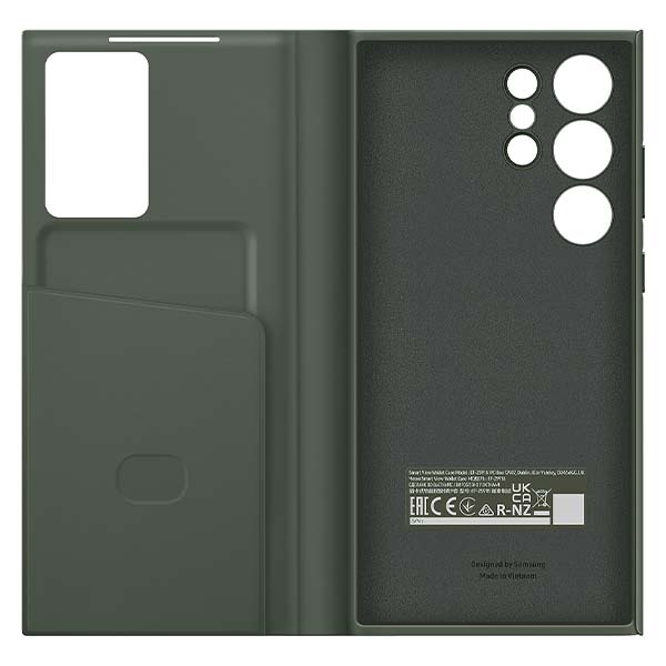 Samsung Smart Clear View Wallet Cover Case (Suits Galaxy S23 Ultra) - Khaki