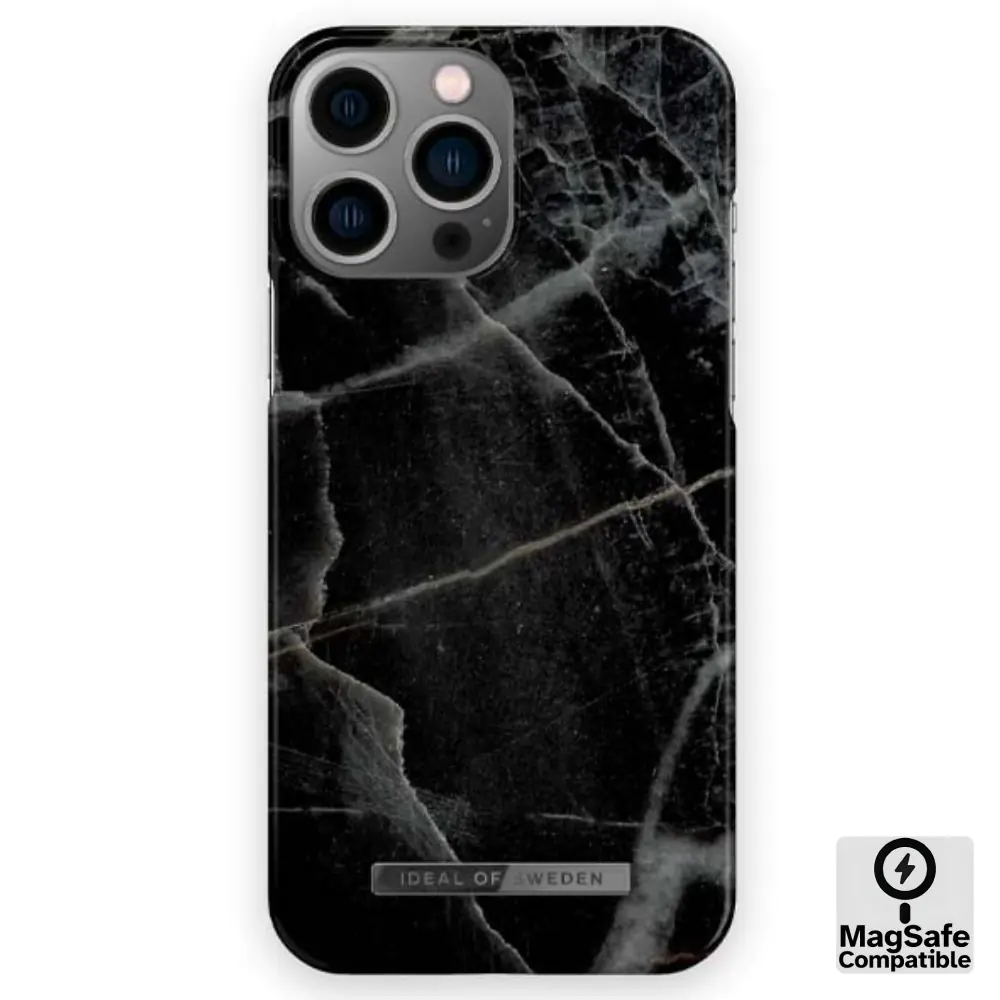 Ideal of Sweden Fashion MagSafe Black Thunder Marble Case (Suits iPhone 14 Pro) - Phone Parts Warehouse