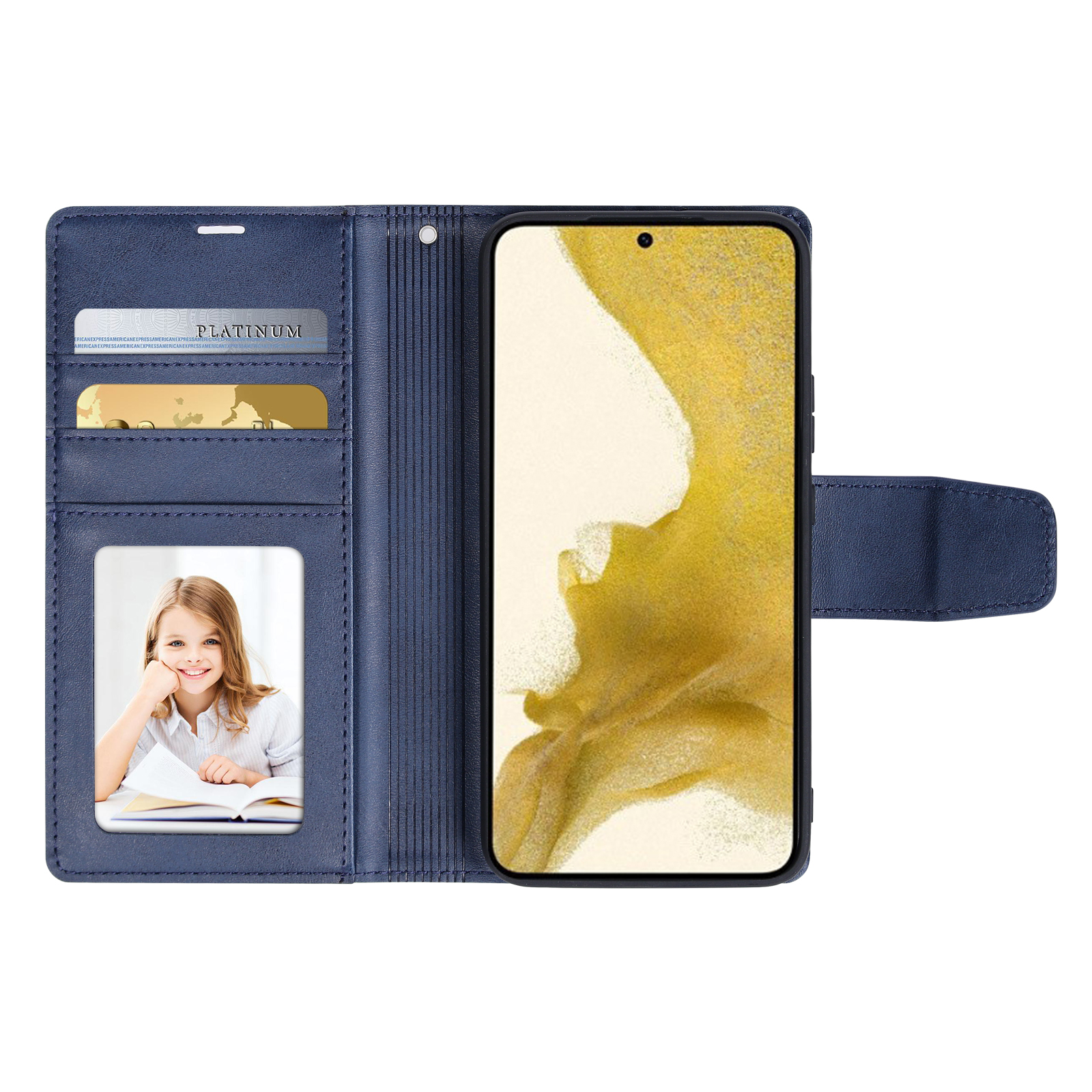 iPhone 15 Plus Detachable Wallet - Blue [Hanman] - Image 4
