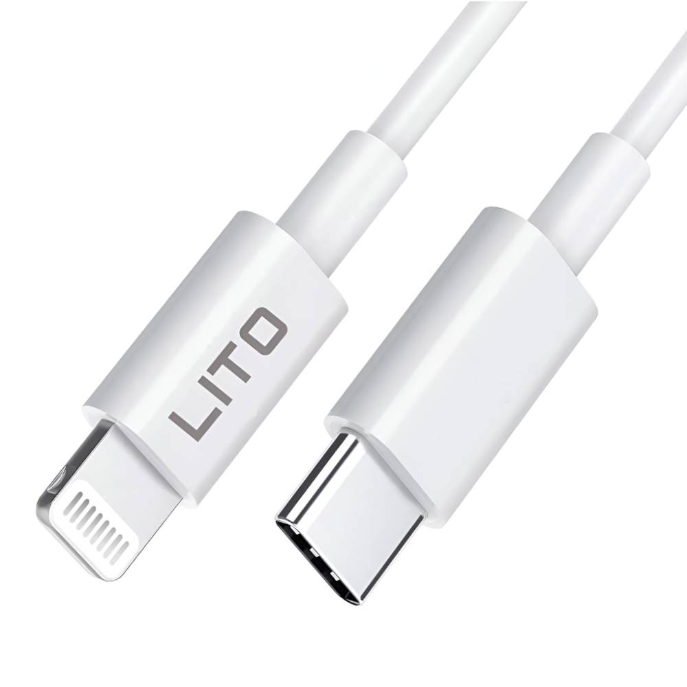 Lito Type-C to Lightning 2M Standard Cable - White - Phone Parts Warehouse