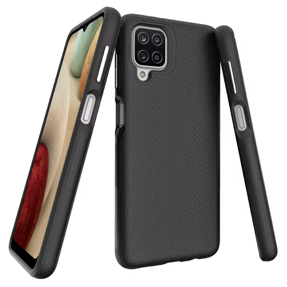 Galaxy A12 Triangle Case – Black - Phone Parts Warehouse