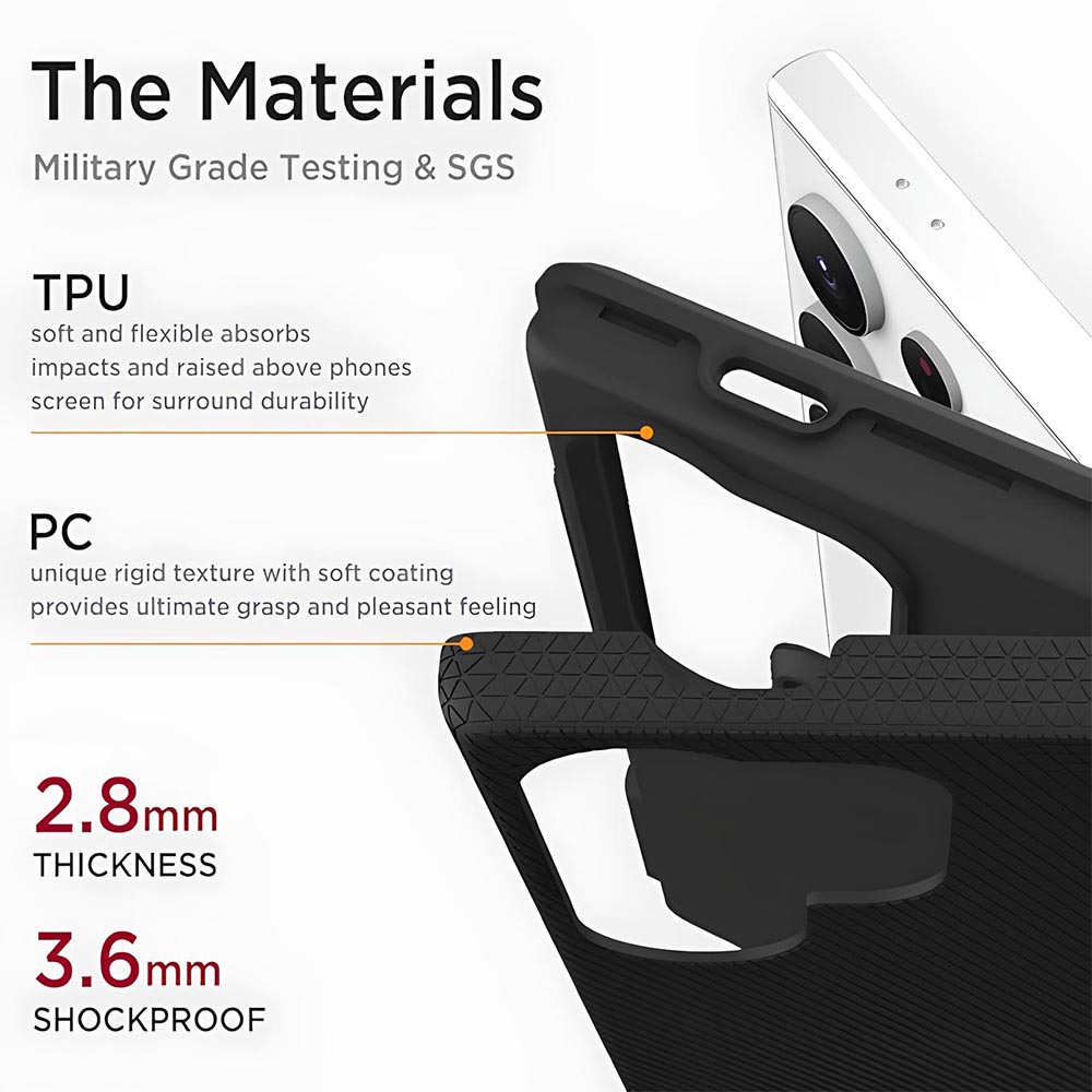 Galaxy S23 Ultra Triangle Case - Black - Image 3