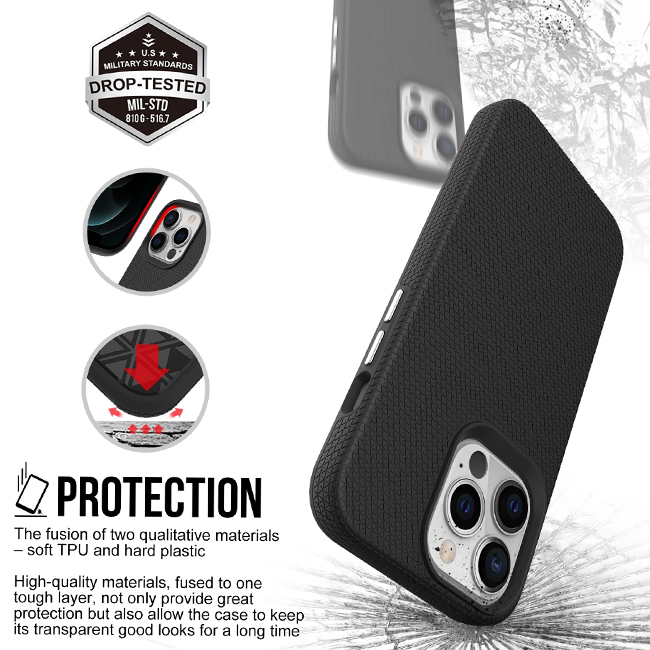 iPhone 15 Pro Max Triangle Case - Black - Image 3