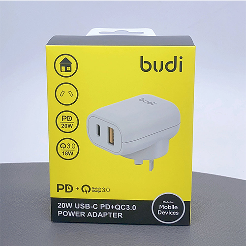 Budi QC 3.0 PD 20W Power Adapter AC339VAW - Phone Parts Warehouse