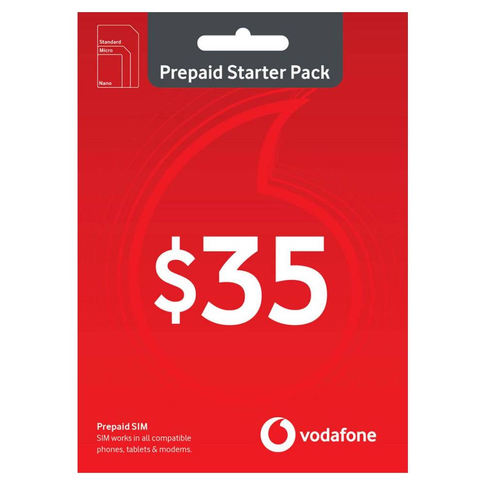 Vodafone $35 Prepaid Starter Pack Simcard - Phone Parts Warehouse