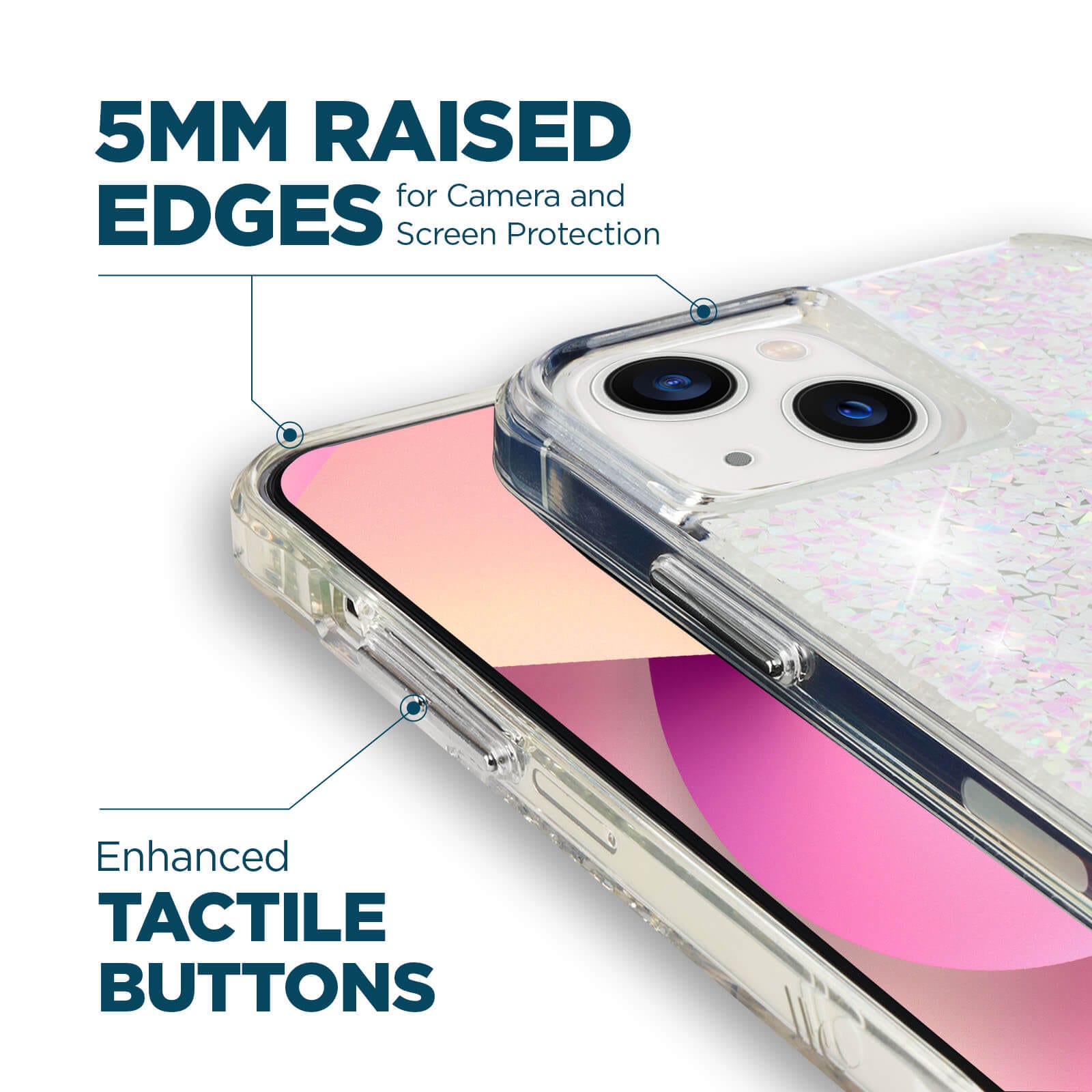 Case-Mate Twinkle MagSafe Case (Suits iPhone 14) - Diamond - Image 4