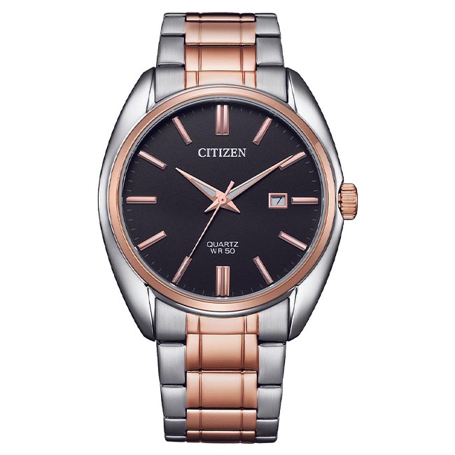 Citizen Men's Quartz Black Dial Two-Tone Watch (BI5104-57E) - Phone Parts Warehouse