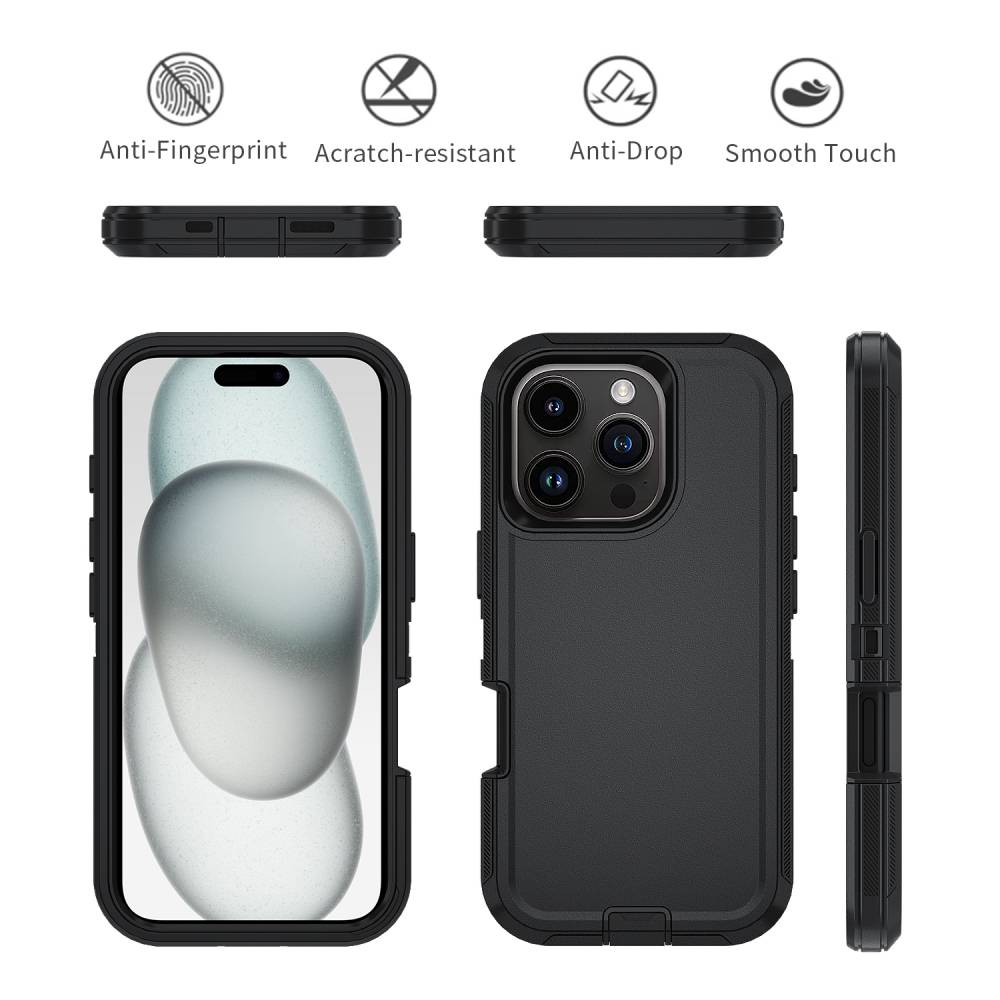 iPhone 16 Pro Rugged Phone Case Black - Image 4