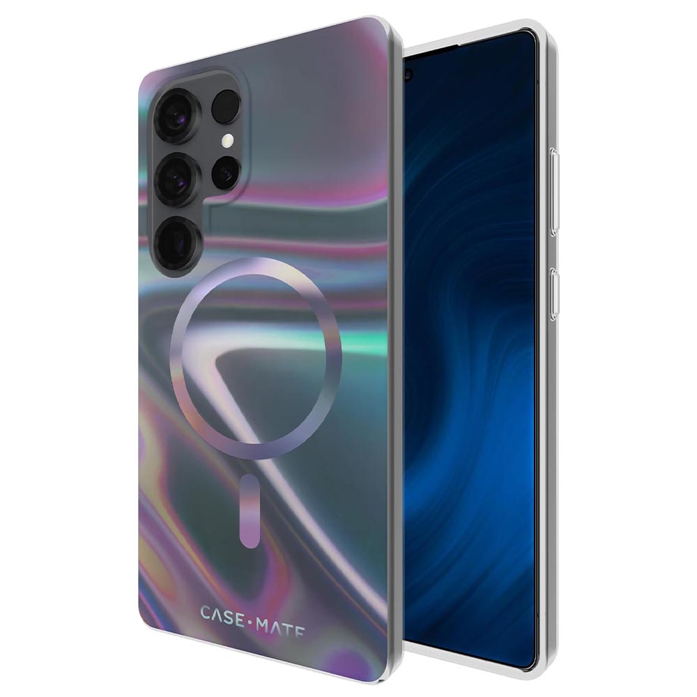 Case-Mate Soap Bubble Case – Samsung Galaxy S25 Ultra – Iridescent w/ Magnet - Phone Parts Warehouse