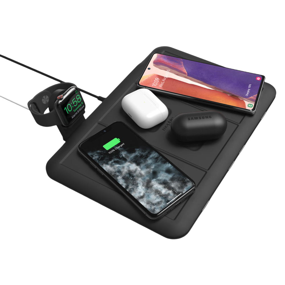 Mophie 4-in-1 Wireless Charging Mat - 10W Wireless Charging - Black - Image 3