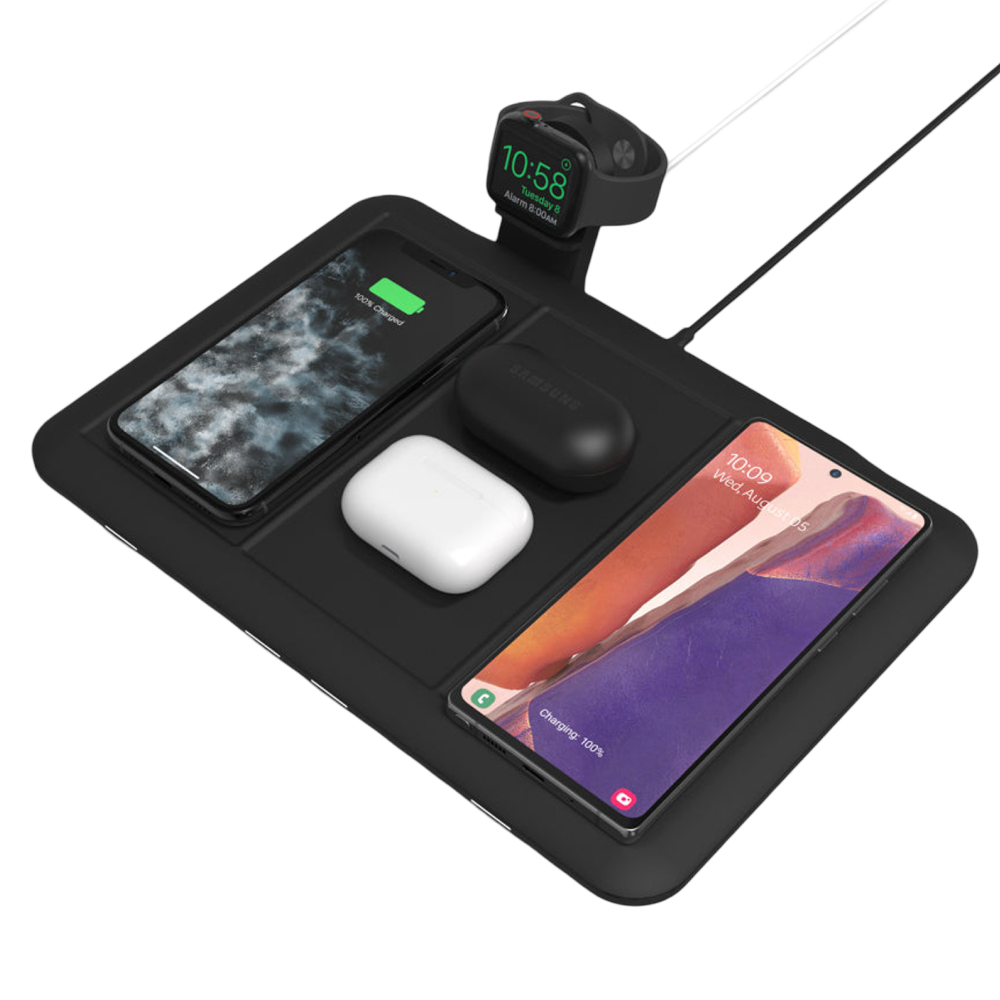 Mophie 4-in-1 Wireless Charging Mat - 10W Wireless Charging - Black - Image 2