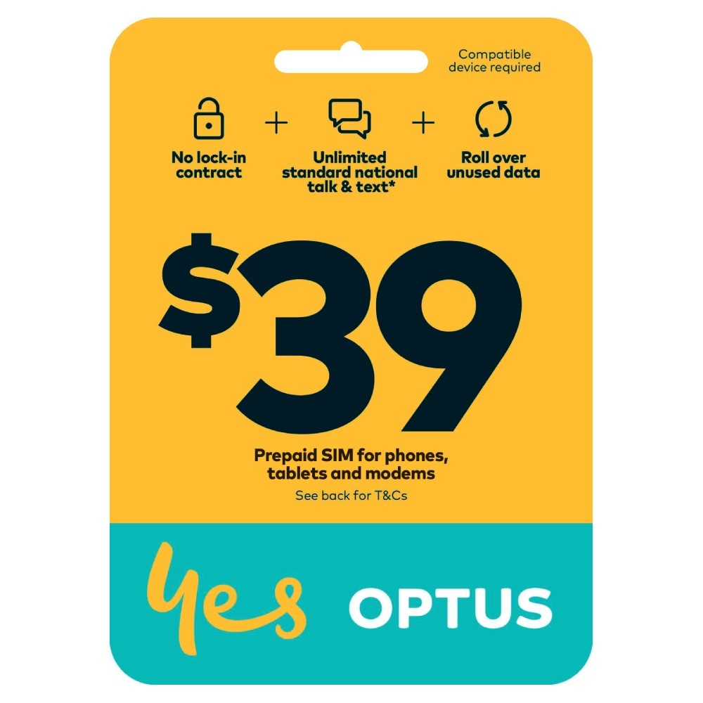 Optus $39 Prepaid Flex Plus Simcard - Phone Parts Warehouse
