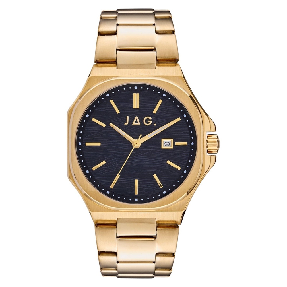 JAG Archer Black Dial Gold Stainless Steel Men's Watch (J2822A) - Phone Parts Warehouse