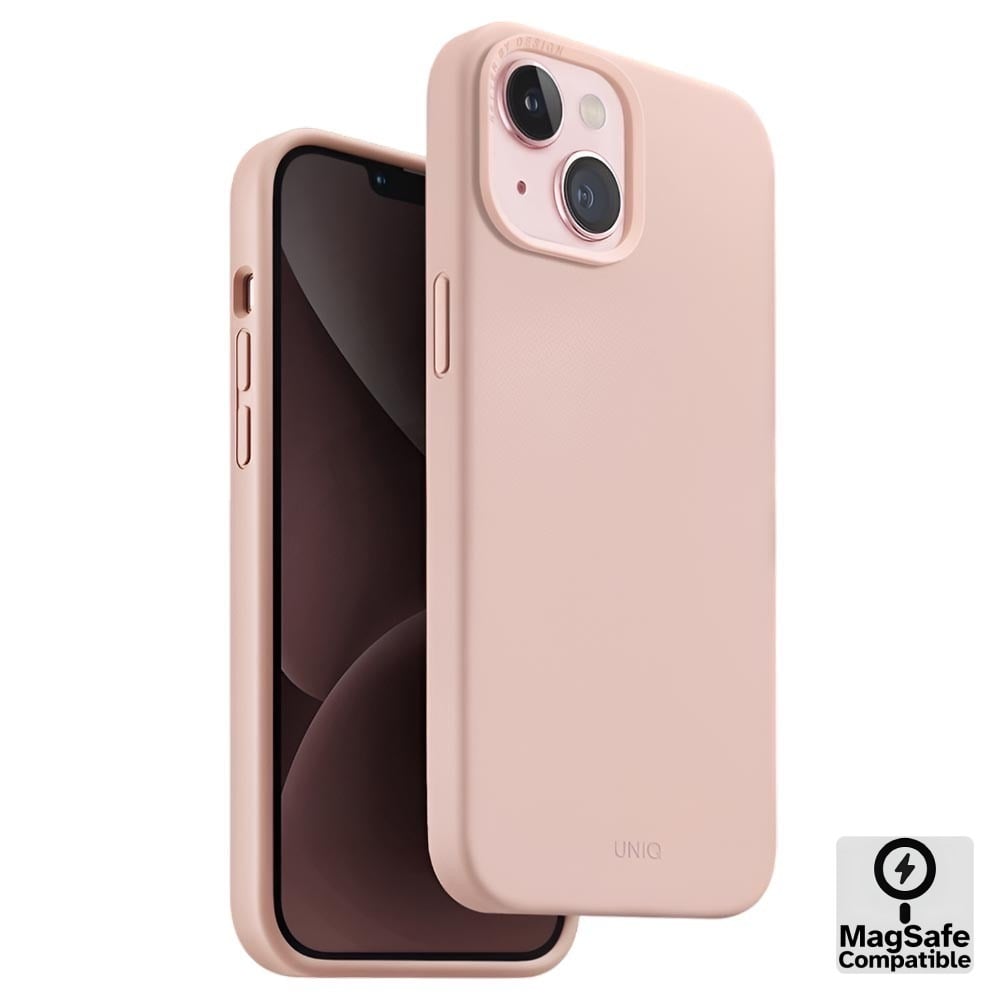 iPhone 15 Liquid Magsafe Case - Pink [UNIQ Lino Hue] - Image 1