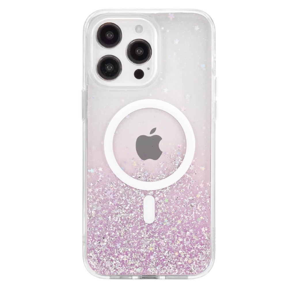 iPhone 15 Pro Glitter Back Magsafe Case - Pink [Bryten Starburst] - Phone Parts Warehouse