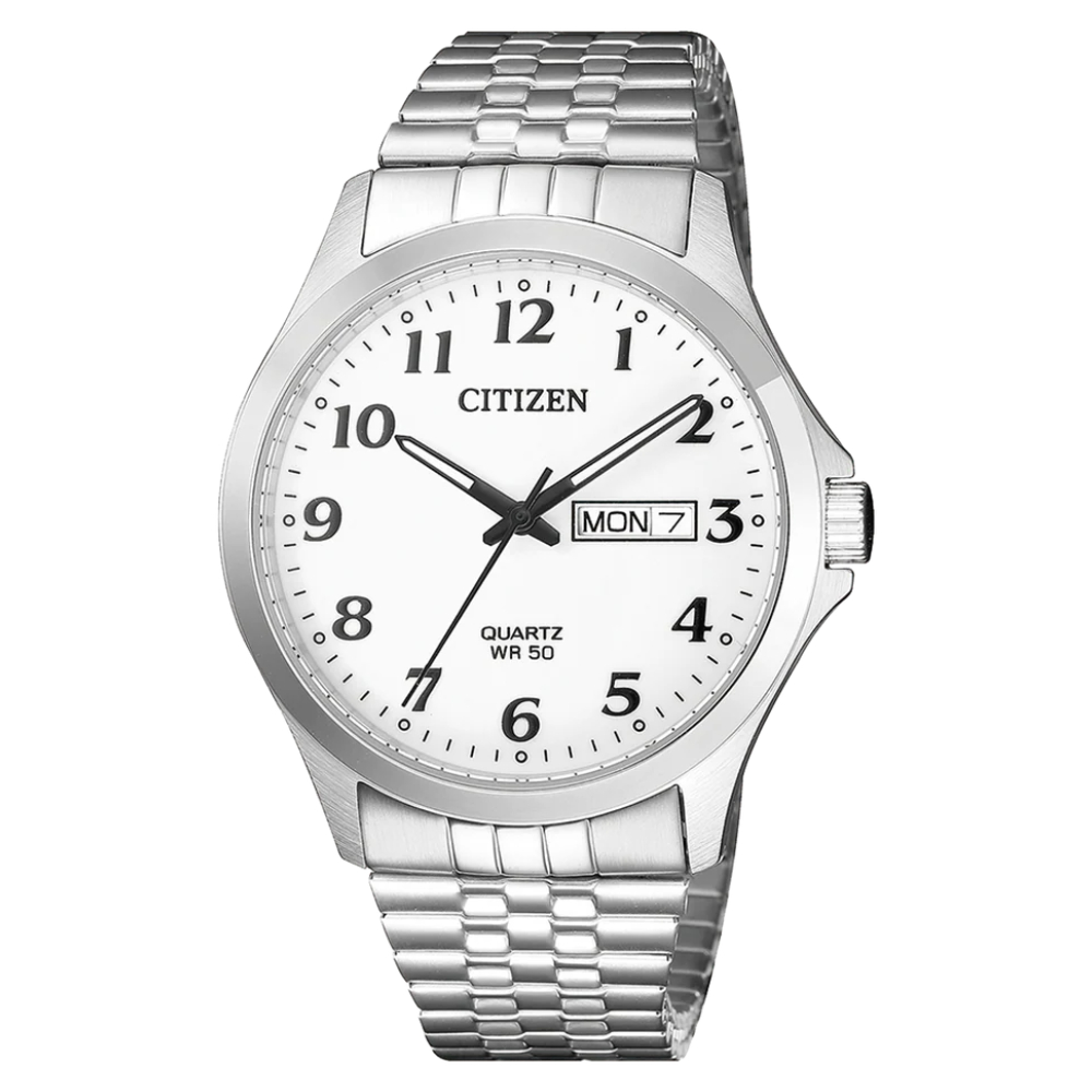 Citizen Dress White Dial Stainless Steel Men’s Watch (BF5000-94A) - Phone Parts Warehouse