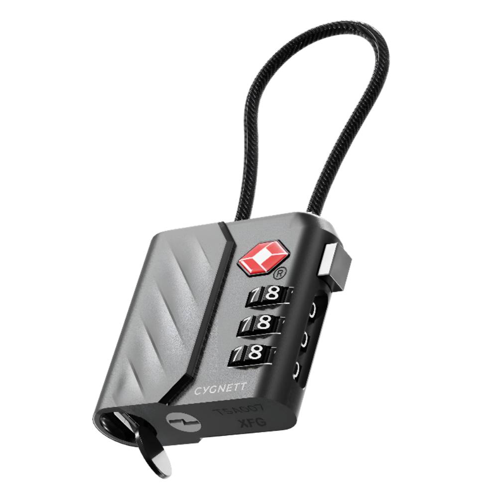 Cygnett Voyager Bluetooth TravelTag TSA Lock with USB-C Recharging - Black - Phone Parts Warehouse