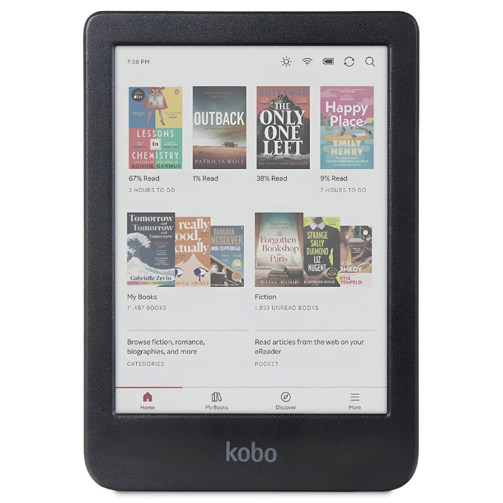 Kobo Clara Colour E-Book Reader (6-inch, 512MB RAM+16GB Storage) – Black - Phone Parts Warehouse
