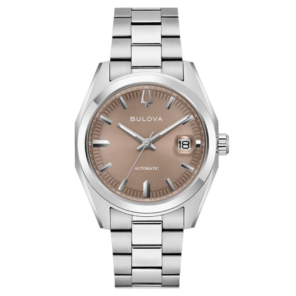 Bulova Surveyor Automatic Brown Dial Men’s Watch (96B470) - Phone Parts Warehouse