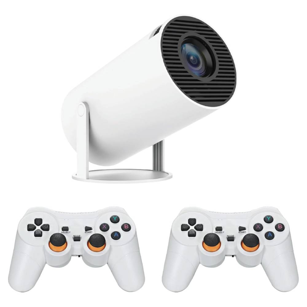 Laser Retro Gaming Projector 50 Games with 2 Controllers (White) - Phone Parts Warehouse
