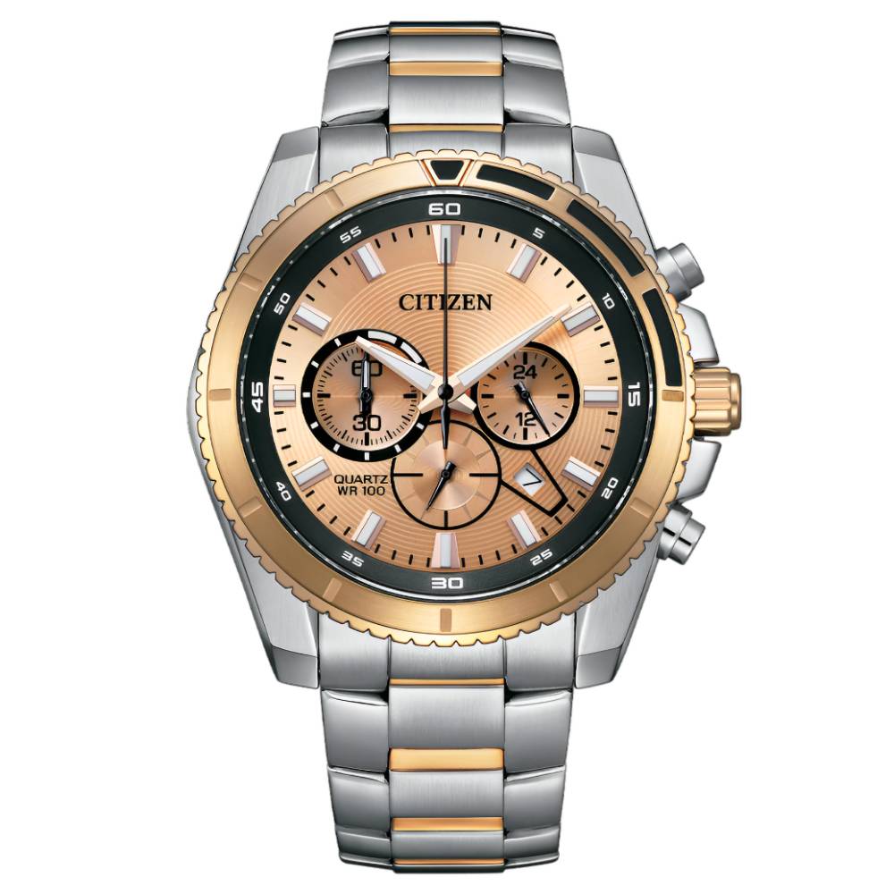 Citizen Classic Chronograph Quartz Rose Gold Dial Men’s Watch (AN8204-59X) - Phone Parts Warehouse