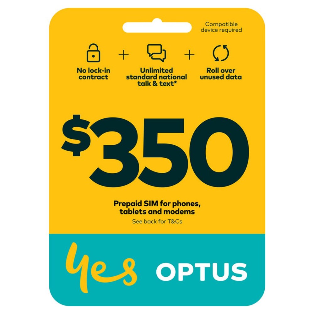 Optus $350 Prepaid Sim Card - Phone Parts Warehouse