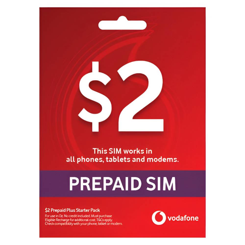 Vodafone $2 Prepaid Eco-SIM - Phone Parts Warehouse