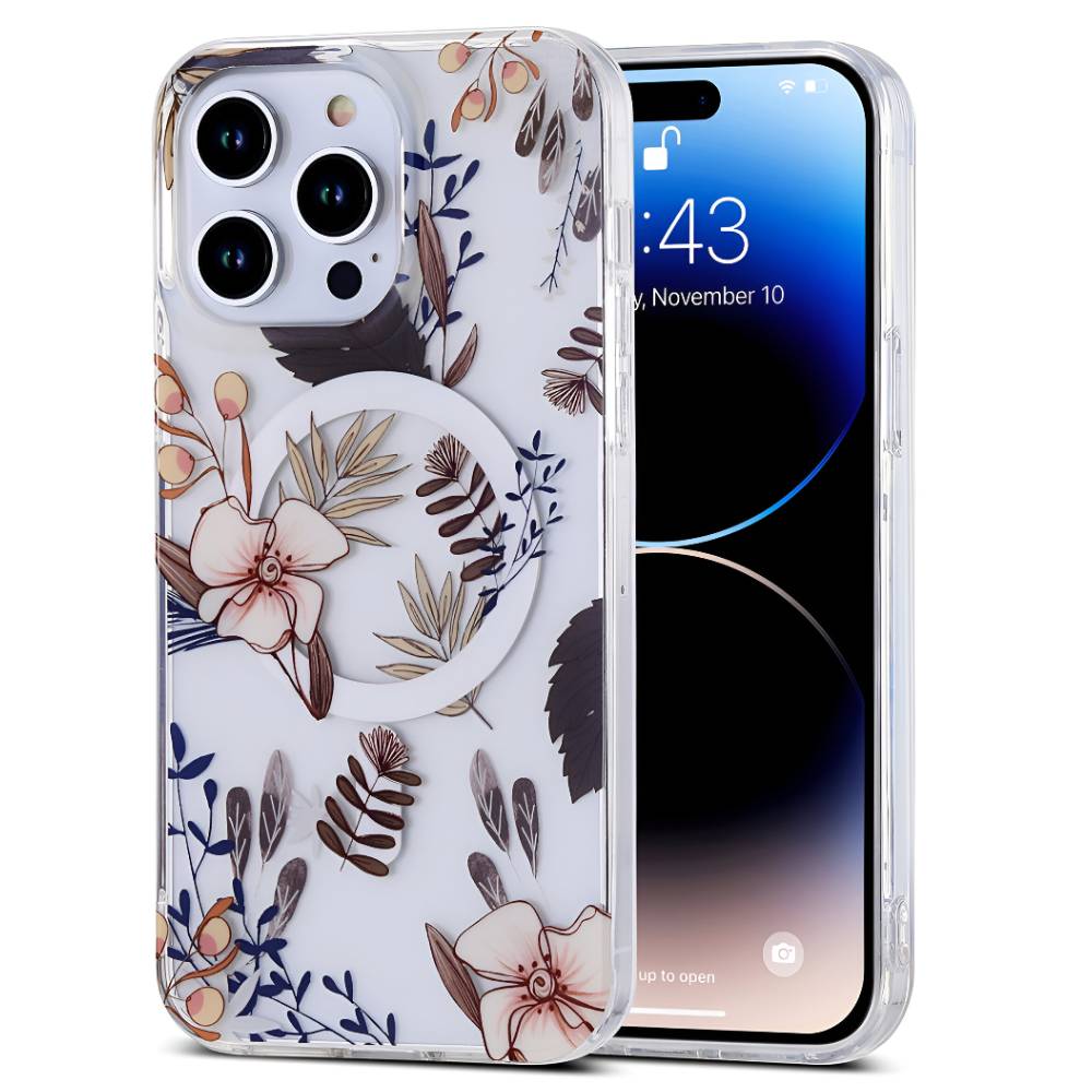 iPhone 16 Pro Flower MagSafe Case – Brown Flower - Phone Parts Warehouse