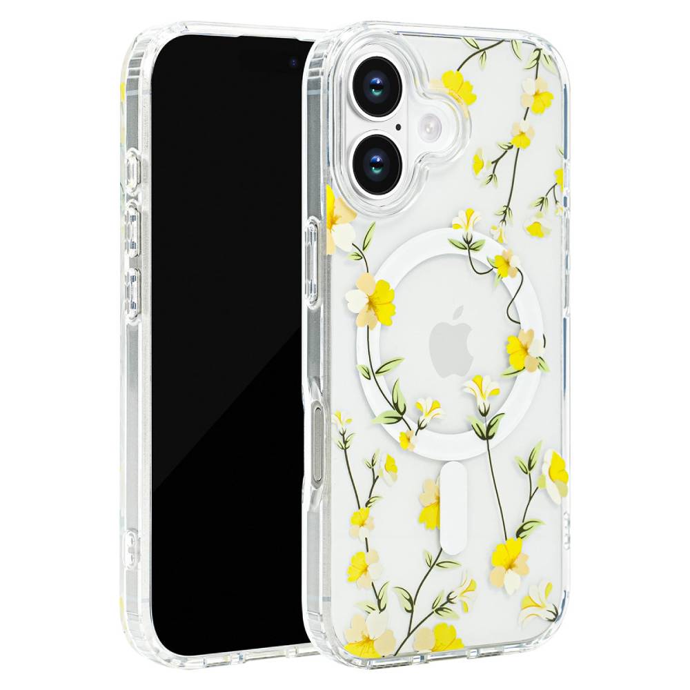 iPhone 17 Flower MagSafe Case – Yellow Flower - Phone Parts Warehouse