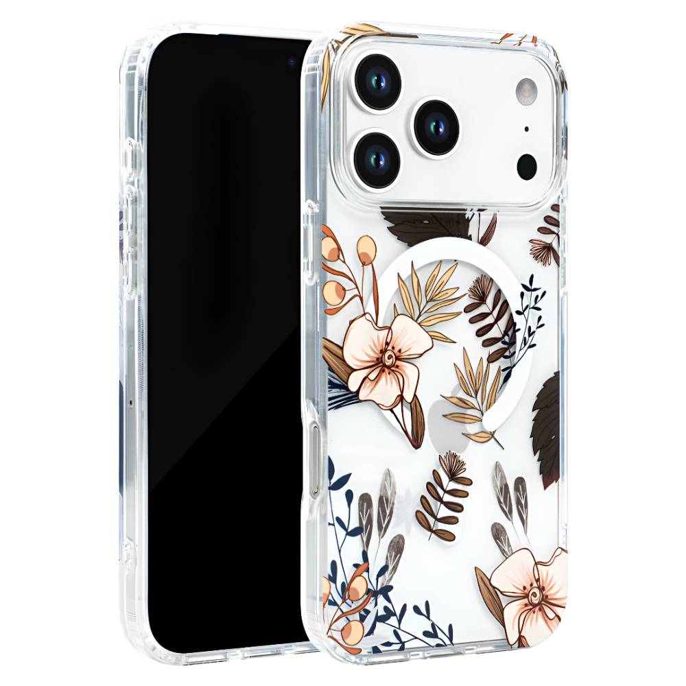 iPhone 17 Pro Flower MagSafe Case – Brown Flower - Phone Parts Warehouse