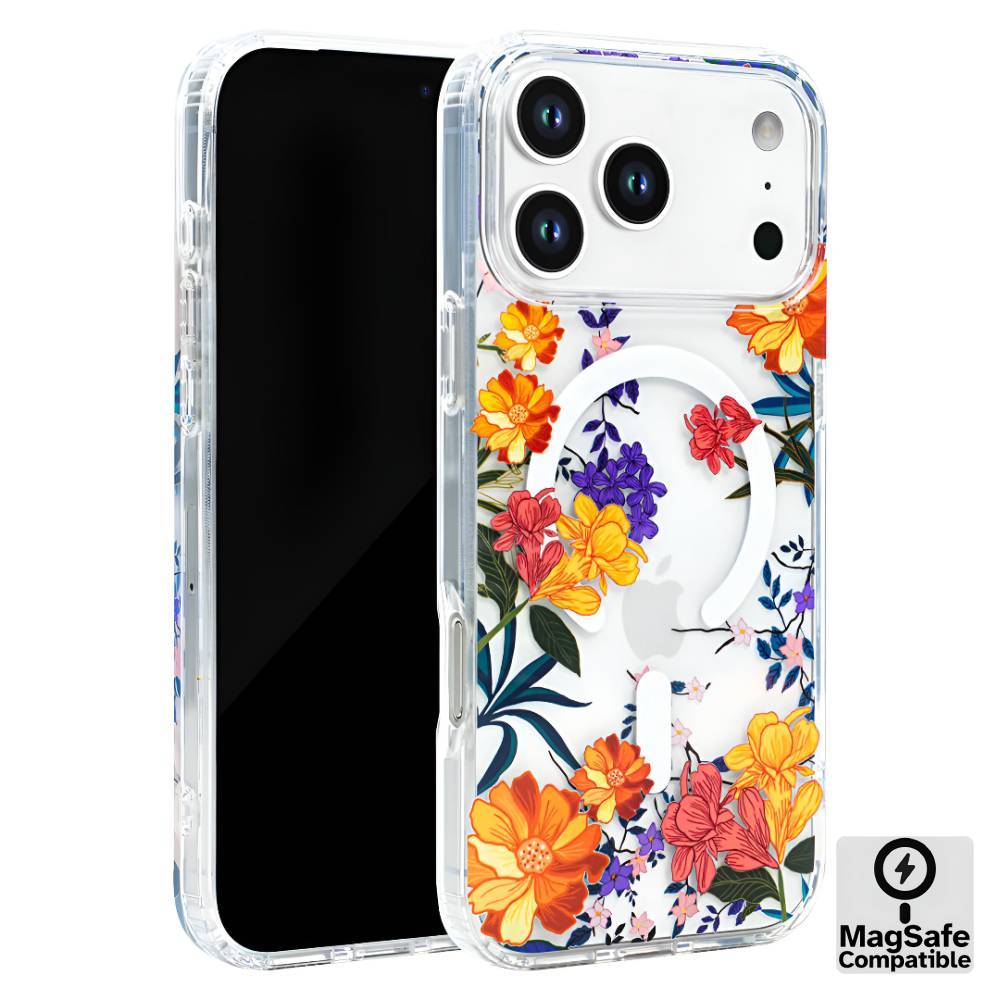 iPhone 17 Pro Max Flower MagSafe Case – Colorful Flower - Phone Parts Warehouse