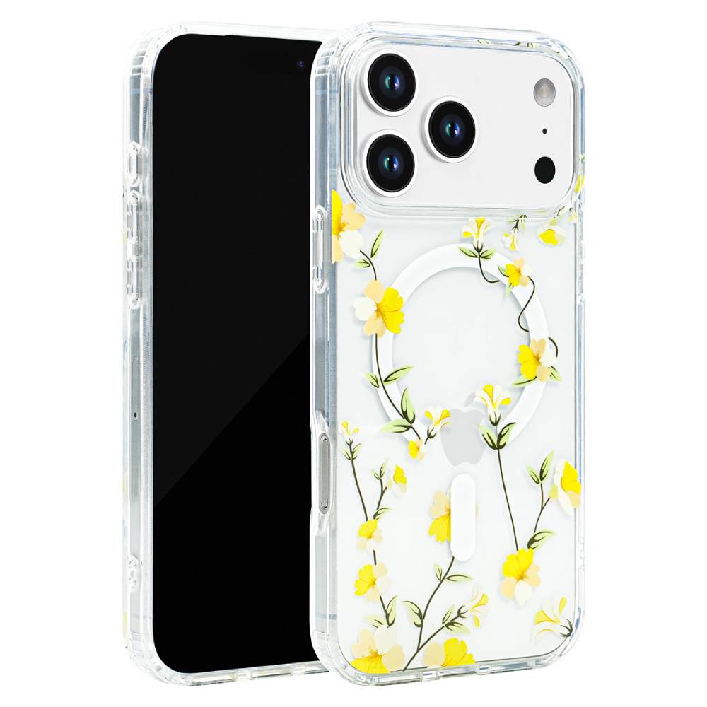 IPhone 17 Pro Flower MagSafe Case – Yellow Flower - Phone Parts Warehouse