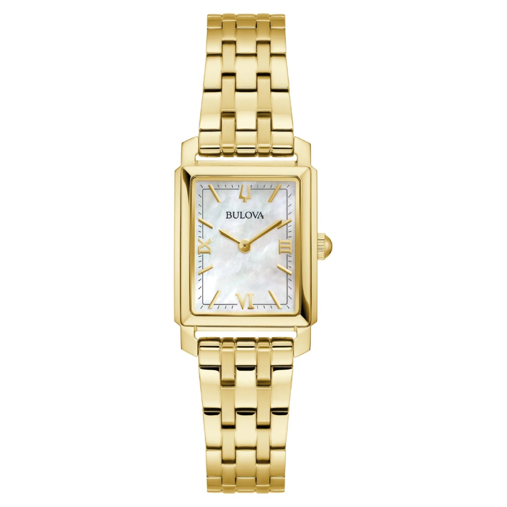 Bulova Sutton Gold Plated Mother of Pearl Dial Women’s Watch (97L177) - Phone Parts Warehouse