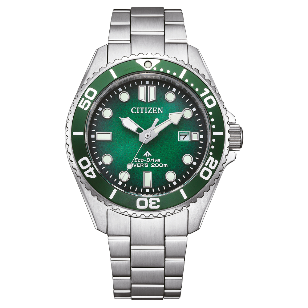 Citizen Promaster Marine Eco-Drive Silver Green Dial Men’s Watch (BN0269-50W) - Phone Parts Warehouse