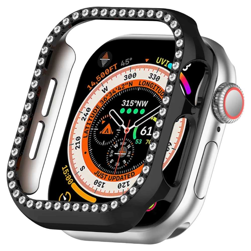 Apple Watch Sparking Diamond PC Case (38 MM) – Black - Phone Parts Warehouse