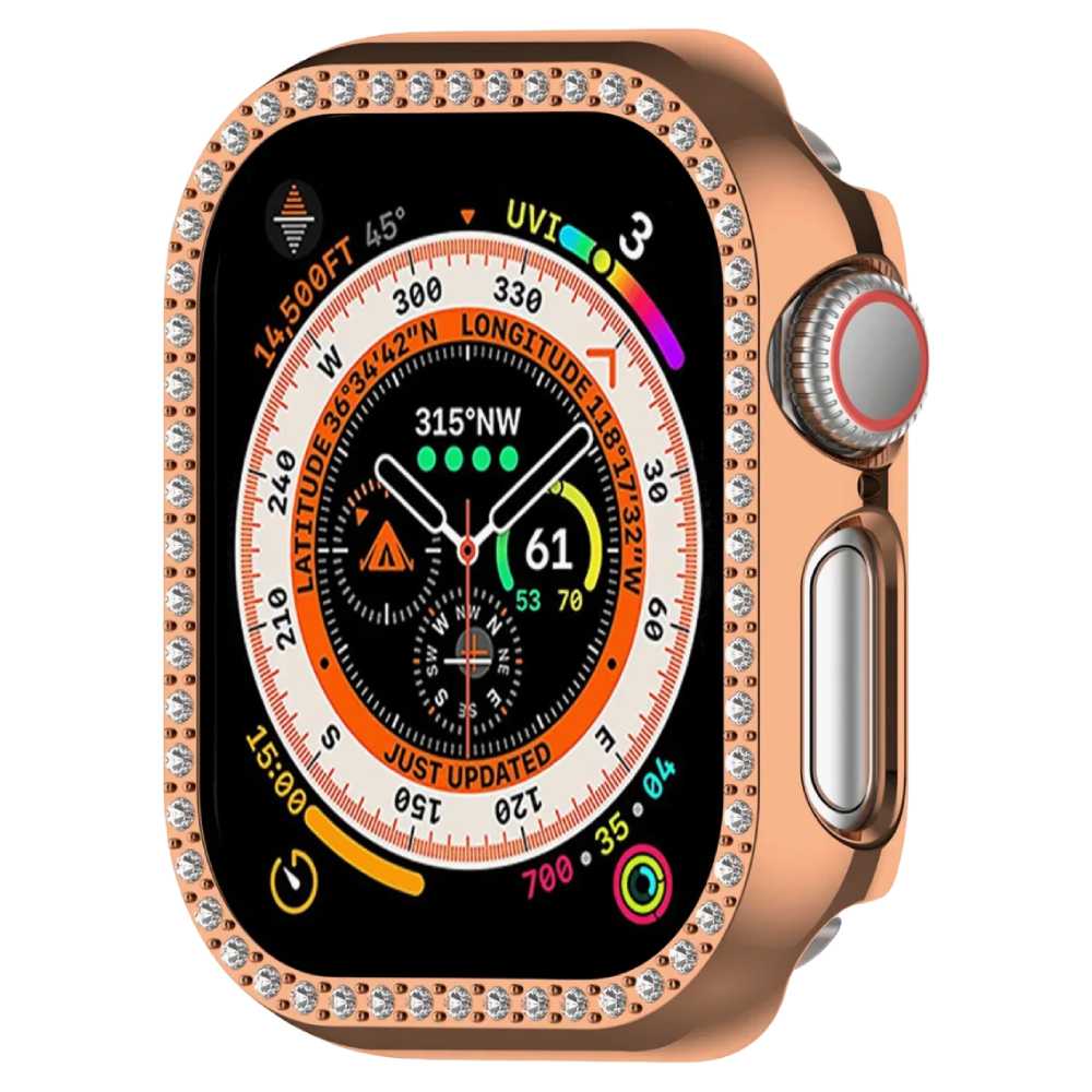 Apple Watch Sparking Diamond PC Case (46 MM) - Rose Gold - Image 2