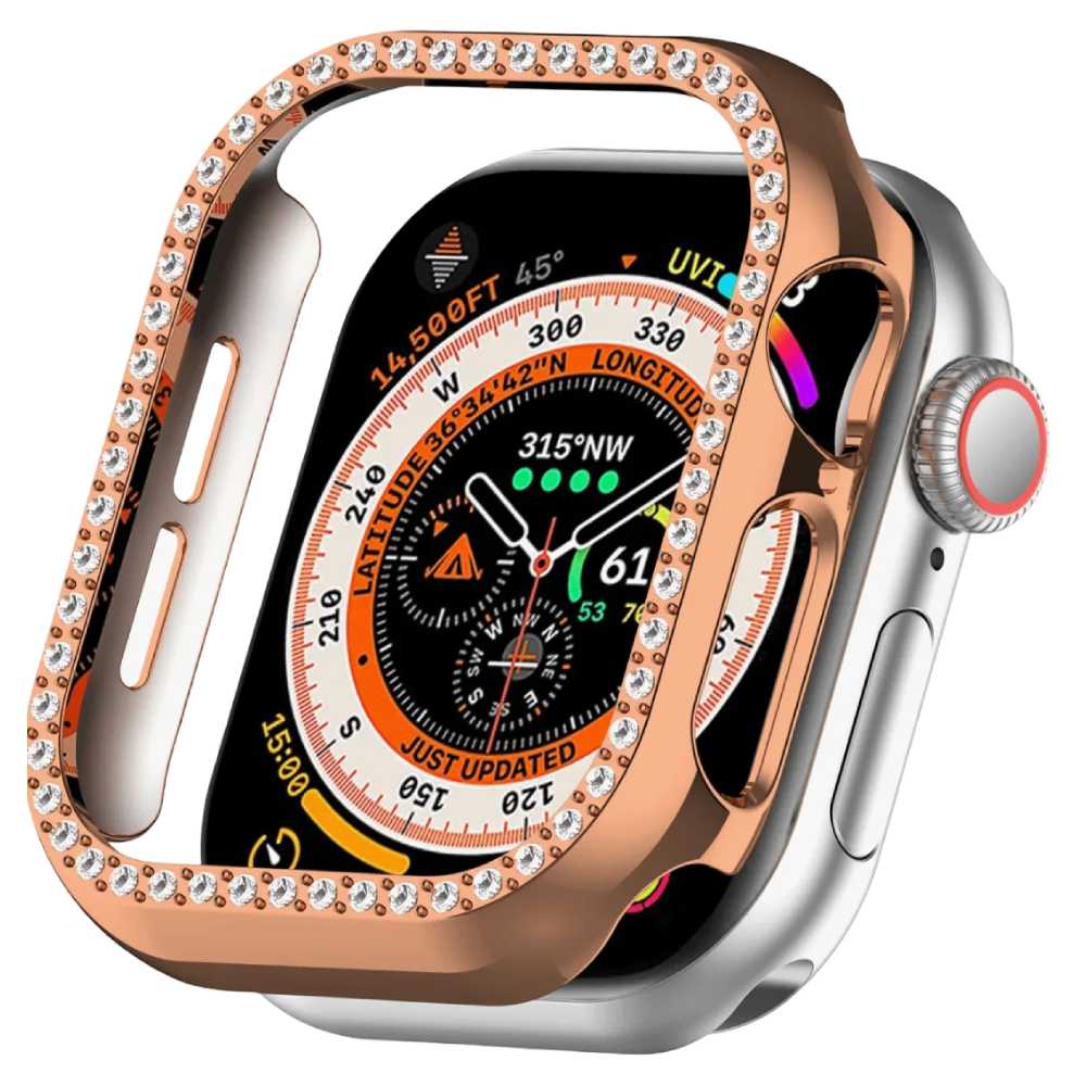 Apple Watch Sparking Diamond PC Case (41 MM) – Rose Gold - Phone Parts Warehouse