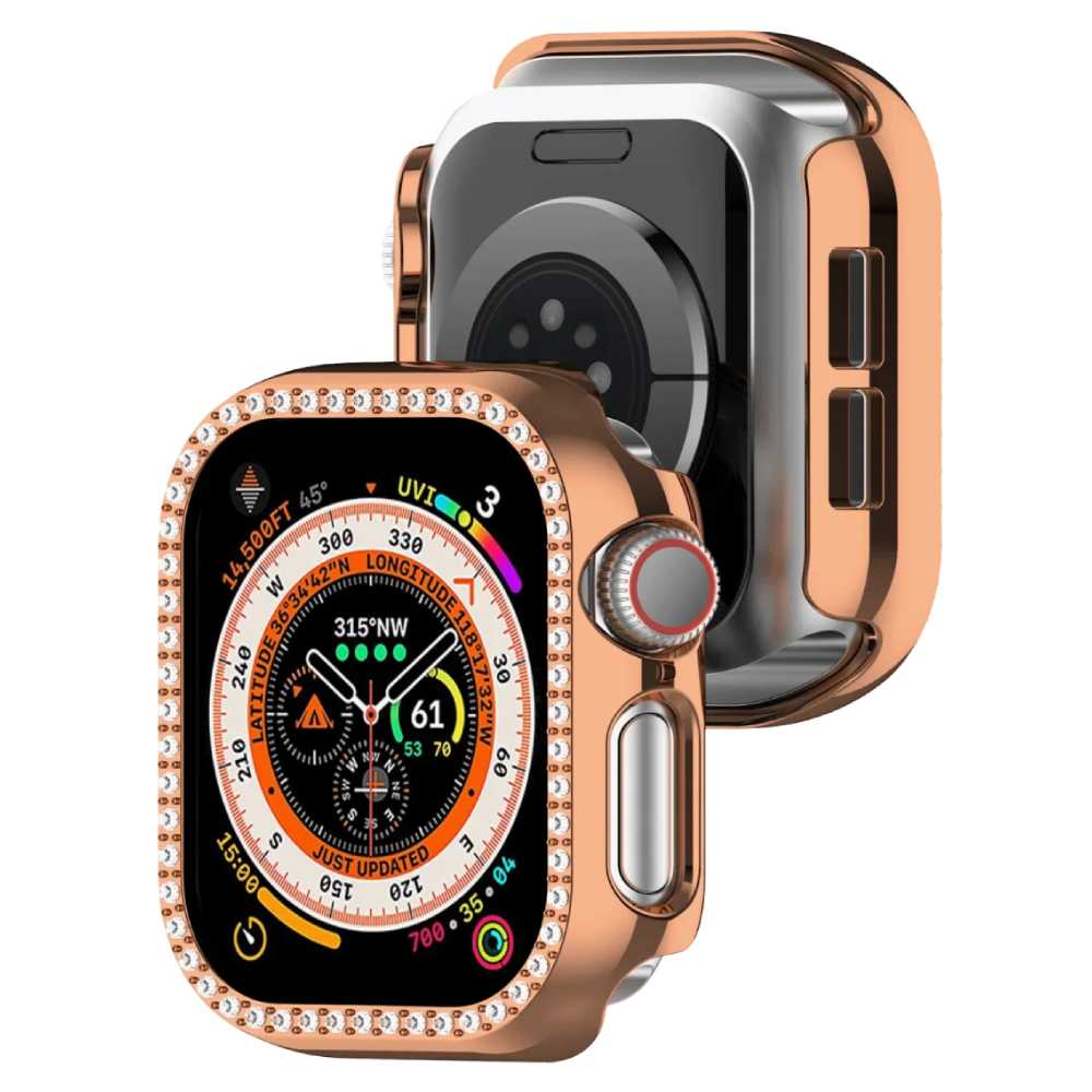 Apple Watch Sparking Diamond PC Case (44 MM) - Rose Gold - Image 3