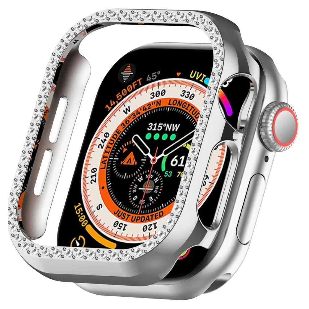 Apple Watch Sparking Diamond PC Case (40 MM) – Silver - Phone Parts Warehouse