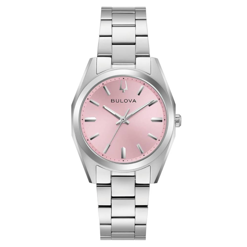 Bulova Classic Surveyor Quartz Ladies Pink Dial Women’s Watch (96L348) - Phone Parts Warehouse