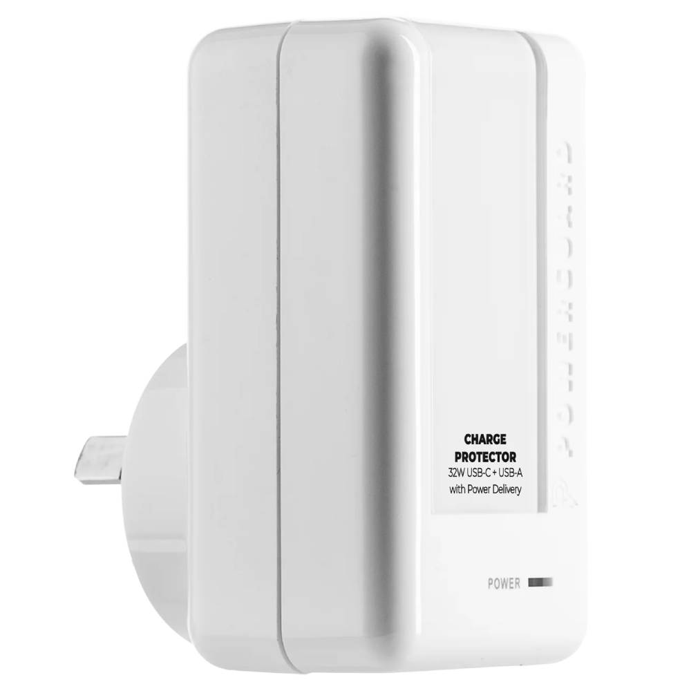 3sixT PowerGuard Surge Protector 32W USB-C + USB-A (White) - Phone Parts Warehouse
