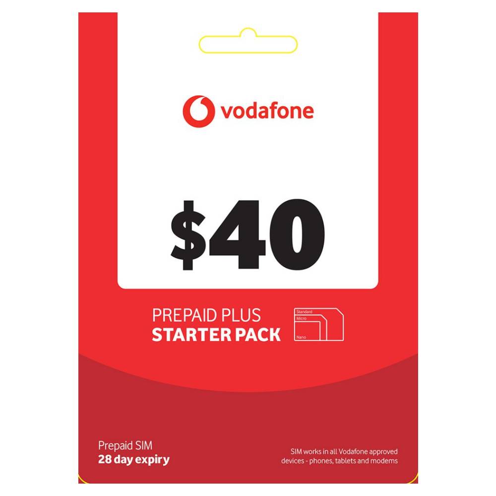 Vodafone $40 Prepaid Eco-SIM - Phone Parts Warehouse
