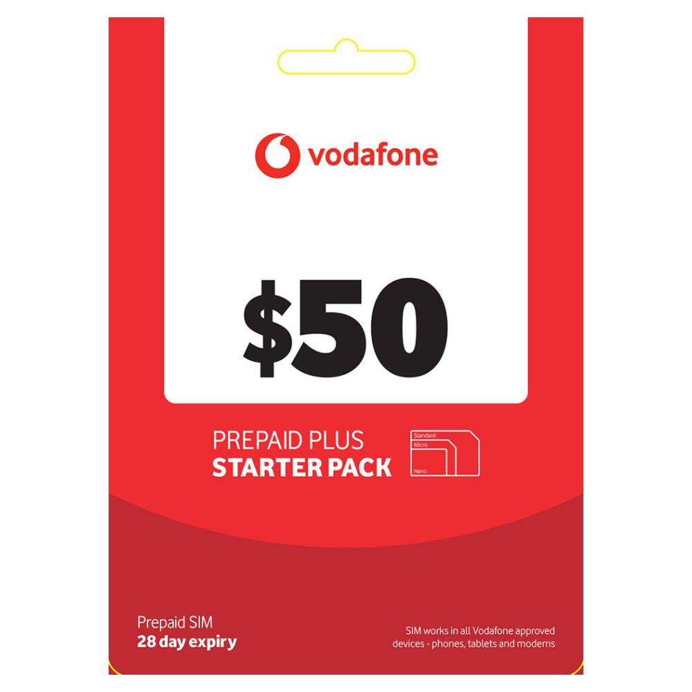 Vodafone $50 Prepaid Eco-SIM - Phone Parts Warehouse