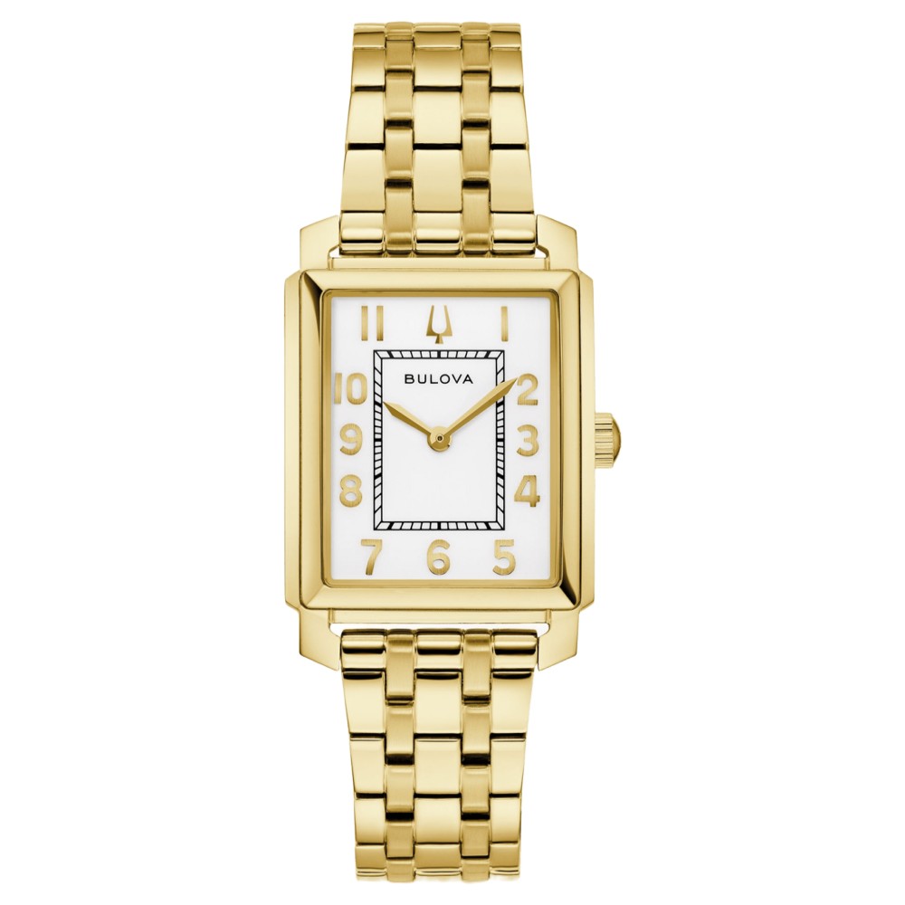 Bulova Sutton White Dial Gold-Tone Bracelet Women’s Watch (97L186) - Phone Parts Warehouse