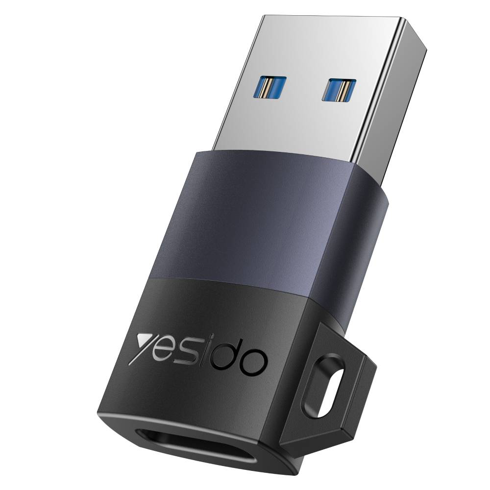 YESIDO USB A to Type C OTG Adapter (Black) (GS34 Type-C Female to USB 2.0 Male) - Phone Parts Warehouse